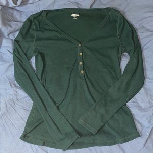 Old Navy Slim Fit Green Long Sleeve